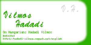 vilmos hadadi business card